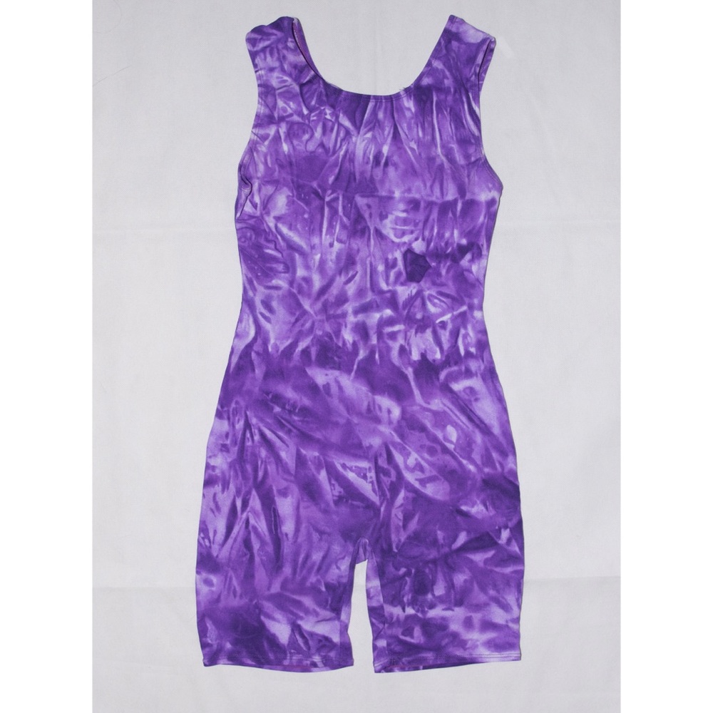 Purple and white tie-dye leotard 🟣